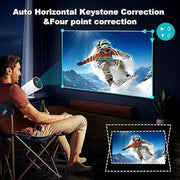 HY300 Mini Projector 4K 1080P 180° Rotatable Dual-Band Wifi 6 Bluetooth 5.0 Android 11 40"-130" Screen for Ultimate Home Theater Experience