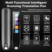 Translation Scanning Pen, Bluetooth Wifi Scan Reader Pen for Dyslexia, Text to Speech Pen, Portable 131 Language Translator Device for Language Learners Business Students Adults Traveler