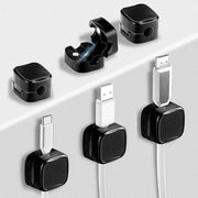 Magnetic Cable Clips 6 Pack - Strong Adhesive Cable Holder for Desk, Nightstand & Wall Organizer