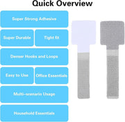 sticky back velcro  and Loop Cable Straps, Nylon Strong Back-Glue Cable Ties, Adjustable Cable Clips for Office and Home Use