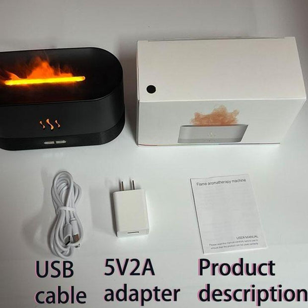 Usb-Powered Flame Simulation Humidifier - Perfect Summer Gift, Aroma Diffuser & Air Humidifier for Aromatherapy