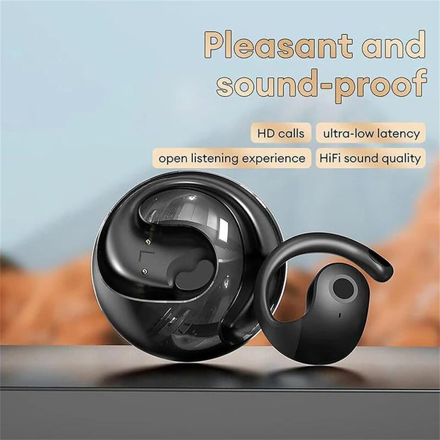 Wireless Bluetooth Earphones Real Time OWS Bluetooth Earbuds Support Playing Music Phone Calls Headphones,Bt 5.4,Waterproof Life Electronic Headset Audio, Low Latency & Noise Reduction