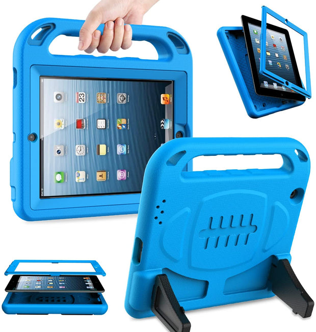 Kids Case for Ipad 2 3 4 Generation (Old Model)- Built-In Screen Protector, Shockproof Handle Stand Kids Friendly Compatible with Ipad 2Nd 3Rd 4Th Generation (Blue)