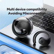 Wireless Bluetooth Earphones Real Time OWS Bluetooth Earbuds Support Playing Music Phone Calls Headphones,Bt 5.4,Waterproof Life Electronic Headset Audio, Low Latency & Noise Reduction