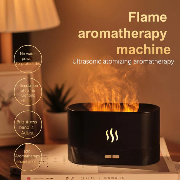 Usb-Powered Flame Simulation Humidifier - Perfect Summer Gift, Aroma Diffuser & Air Humidifier for Aromatherapy