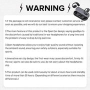 Wireless Open-Ear Earbuds, Wireless Version 5.4 Headphones Long Time Playback Earphones Non-In Ear Waterproof with Microphone LED Display for Sports Running Workout