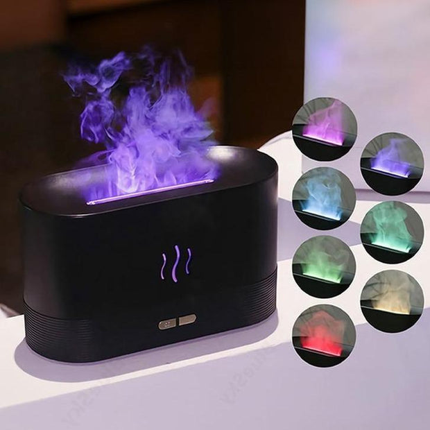 Usb-Powered Flame Simulation Humidifier - Perfect Summer Gift, Aroma Diffuser & Air Humidifier for Aromatherapy