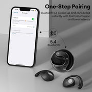 Wireless Bluetooth Earphones Real Time OWS Bluetooth Earbuds Support Playing Music Phone Calls Headphones,Bt 5.4,Waterproof Life Electronic Headset Audio, Low Latency & Noise Reduction